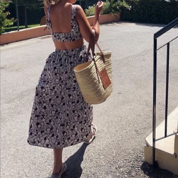 ZARA FLORAL BUCKLE CROP TOP - Picture 3 of 9